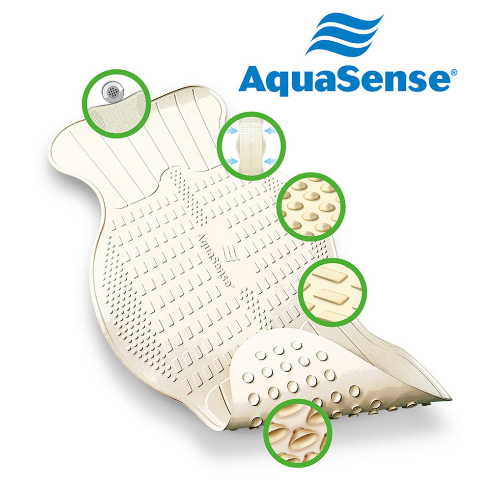AquaSense Bath Mat, Contoured Regular Size