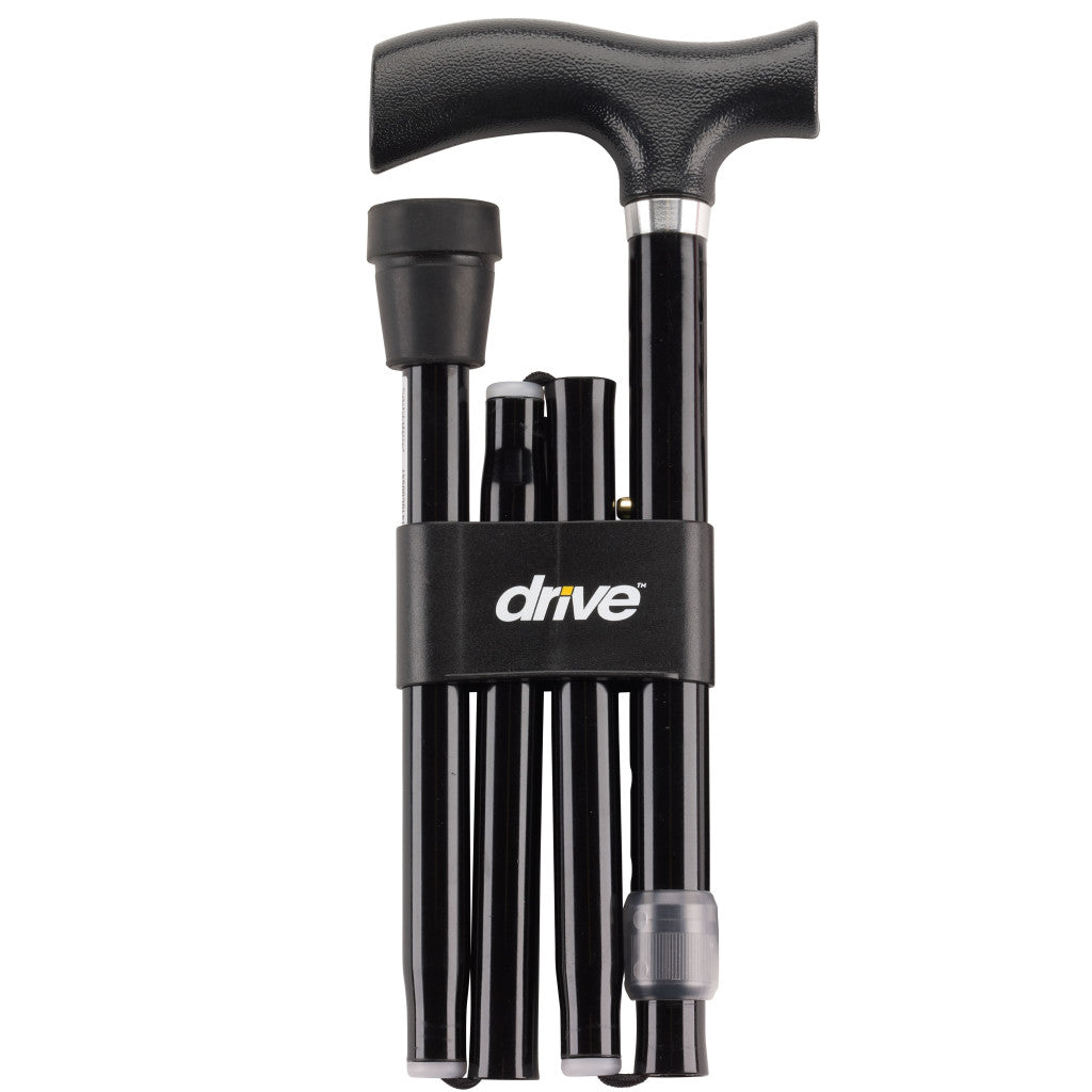 Bariatric Aluminum Folding Cane, Height Adjustable