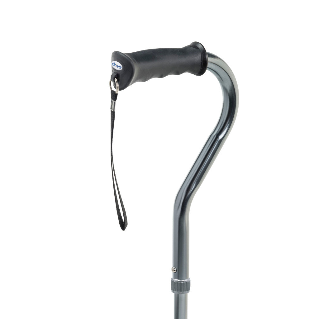 Folding Quad Cane, Small Base, Charcoal, 1EA, 12/CV