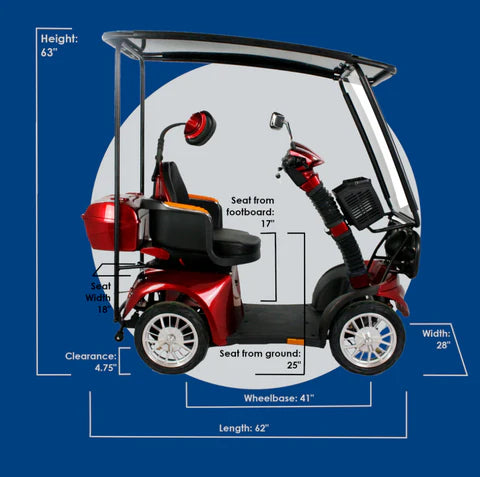 GIO - Tron Long Range 4-wheeled Mobility Scooter