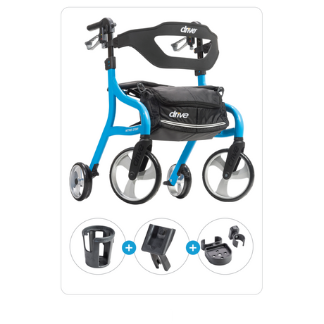 Nitro® Sprint Rollator with Cup Holder, Phone Holder and Cane Holder