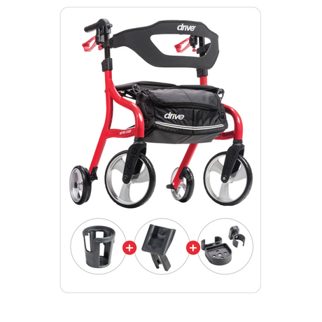 Nitro® Sprint Rollator with Cup Holder, Phone Holder and Cane Holder