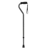 Offset Handle Cane Black Wave
