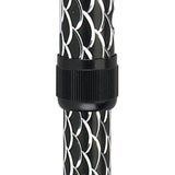 Offset Handle Cane Black Wave