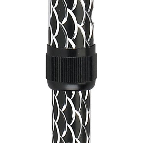 Offset Handle Cane Black Wave