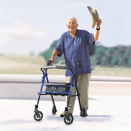 Hugo Fit 6 Rolling walker with a Seat