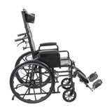 Silver Sport Recliner with Vinyl Upholstery