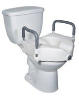 Drive 2-in-1 Locking Raised Toilet Seat with Tool-free Removable Arms