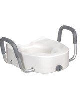 Premium Plastic, Raised, Elongated Toilet Seat with Lock