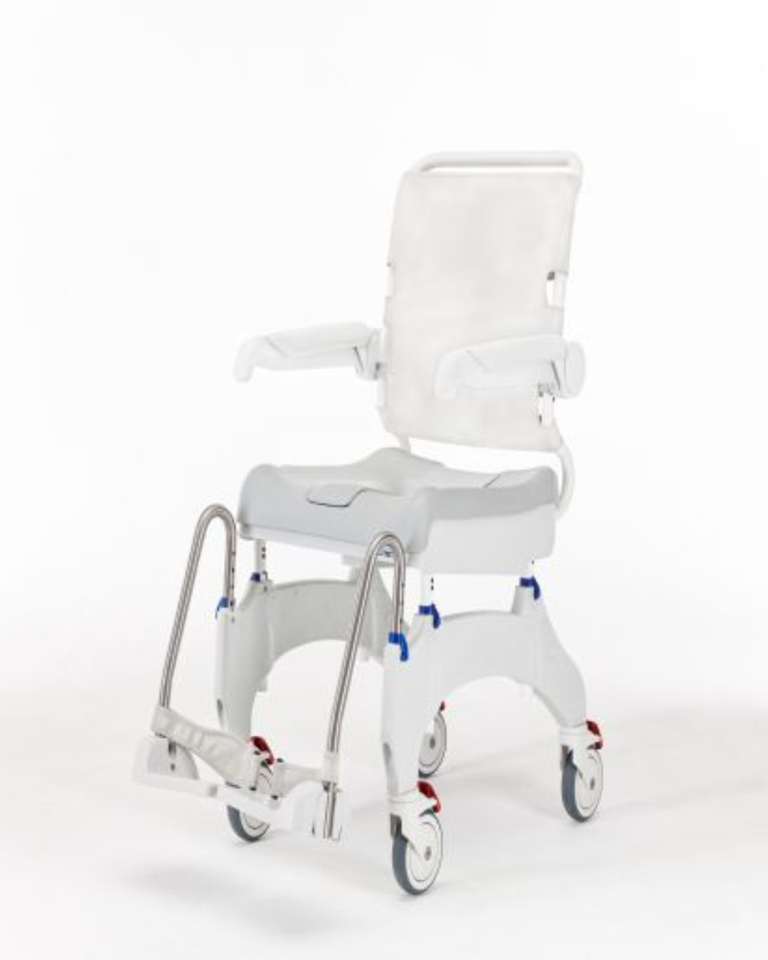 Invacare Aquatec Ocean Ergo XL Shower Commode with Collection Pan, Lid, and Pan Support