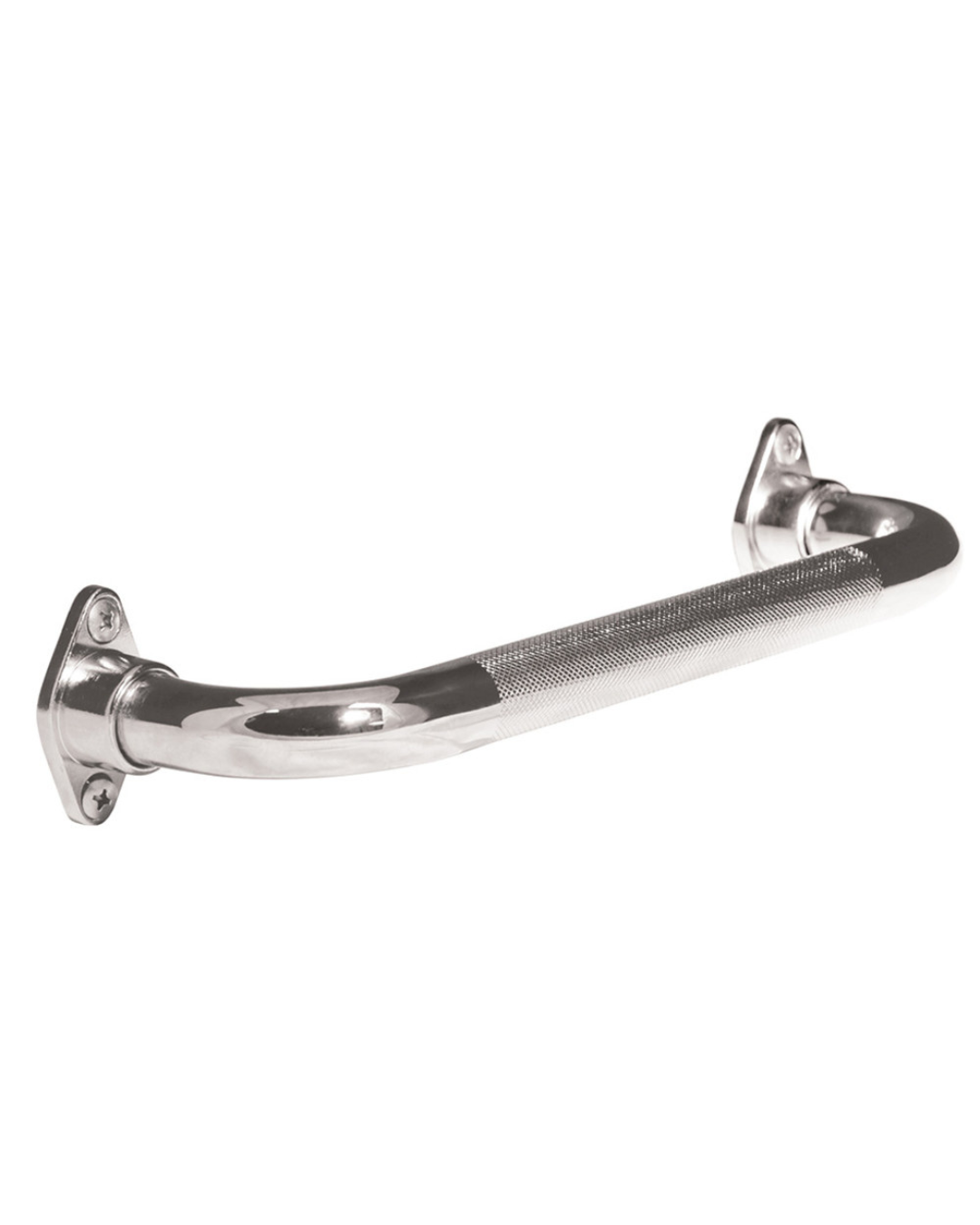 AquaSense Knurled Chrome Grab Bar with Rotating Flange